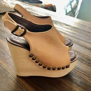 Jeffrey Campbell snick stud platform Wood wedges